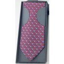 Krawatte mit Tauben-Motiv 8 cm rot_blau