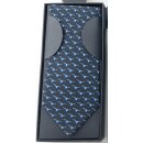 Krawatte mit Tauben-Motiv 8 cm schwarz_blau