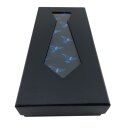 Krawatte mit Tauben-Motiv 5,5 cm schwarz_blau