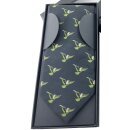 Krawatte mit Tauben-Motiv 8 cm schwarz_grün