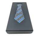 Krawatte mit Tauben-Motiv 8 cm schwarz_blau