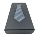 Krawatte mit Tauben-Motiv 8 cm schwarz_blau_grau