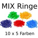 Taubenringe | Farb-MIX | Durchmesser Ø 8 mm |...