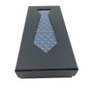 Krawatte mit Tauben-Motiv 8 cm blau_gelb